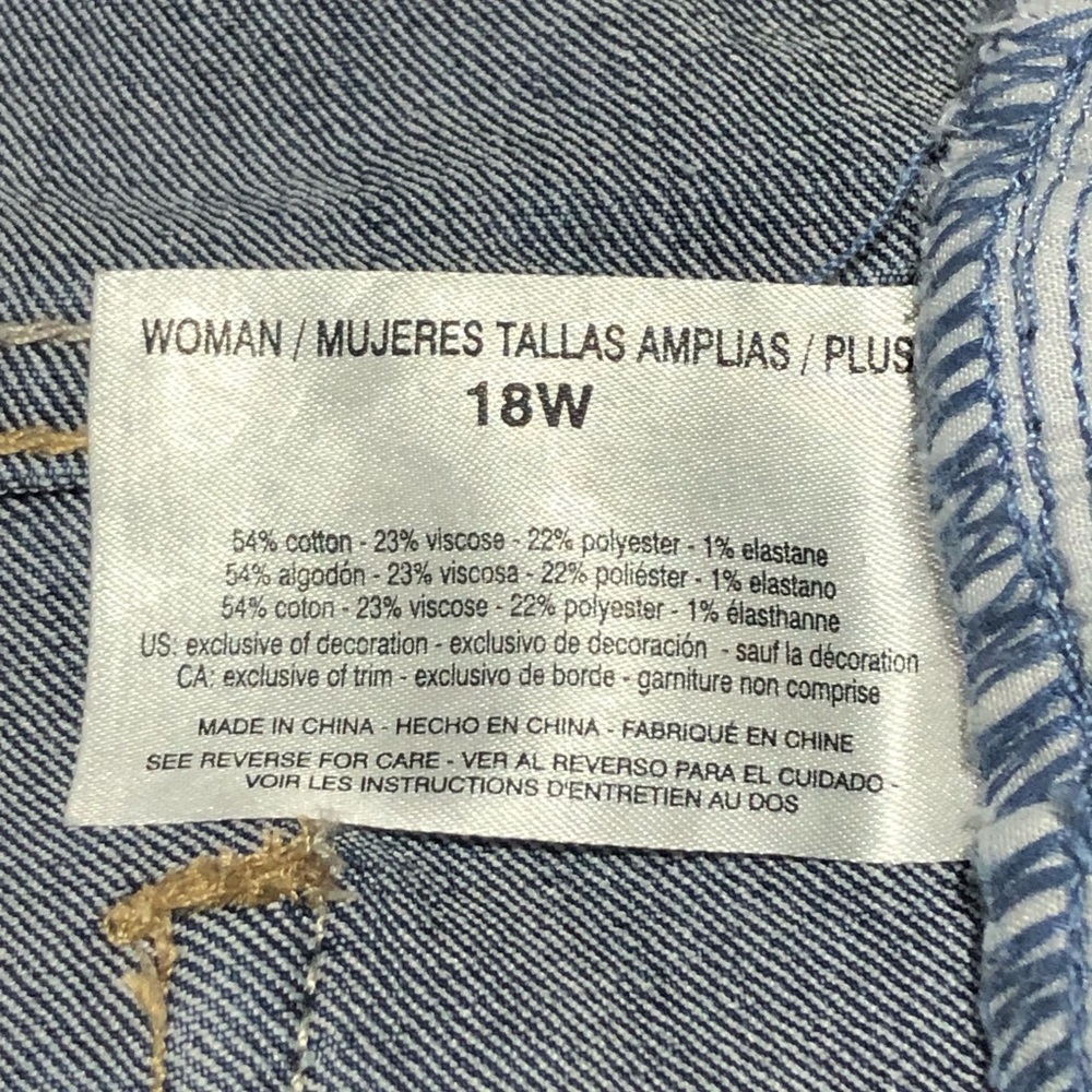 Vintage X America Women's Dark Blue Boho Skinny Jeans Size 18W - Picture 6 of 11